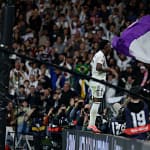 Viniícius Jr célèbre au Bernabéu lors de Real Madrid 3-2 Atlético Madrid La Liga