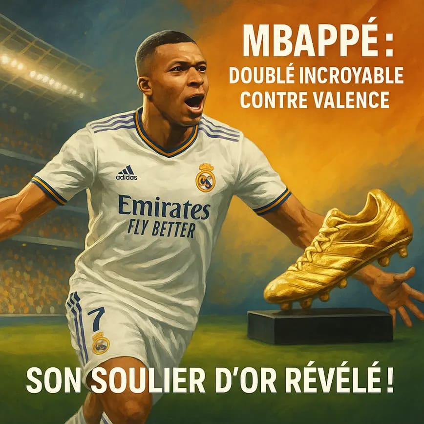 Kylian Mbappé reçoit le Soulier d'Or européen avec le Real Madrid