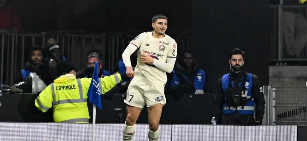 Matias Fernandez-Pardo buteur lors de Rennes-Lille en Ligue 1 J26